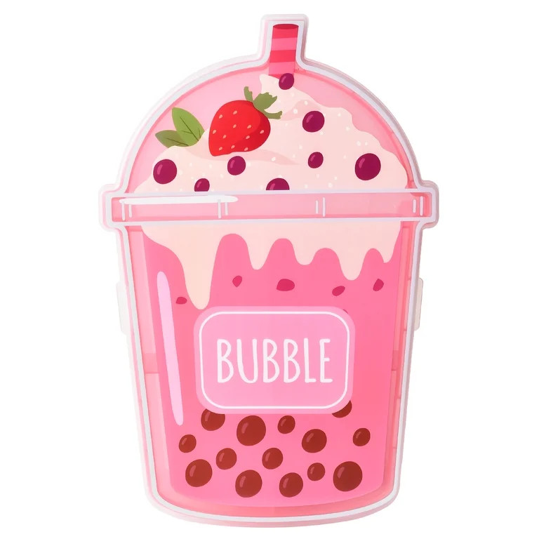 Cook with Color Boba Snack Box with Lid, Figural Food Storage Container | Walmart (US)