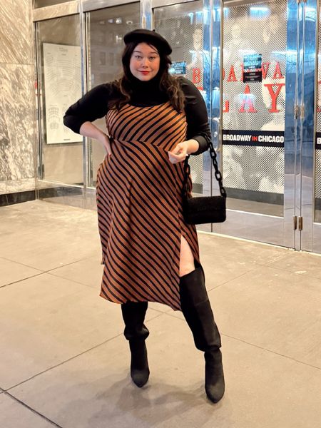 Loved styling this plus size black and brown slip dress! It’s giving slam poetry vibes and I’m totally here for it!

#LTKfindsunder50 #LTKplussize