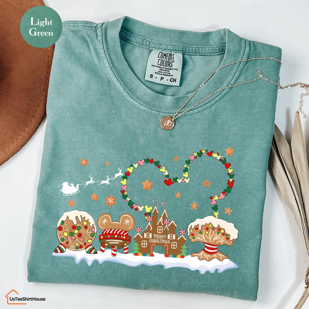 Comfort Colors® Disney Gingerbread Castle Shirt, Christmas Castle Shirt, Disney Christmas Shirt,... | Etsy (US)