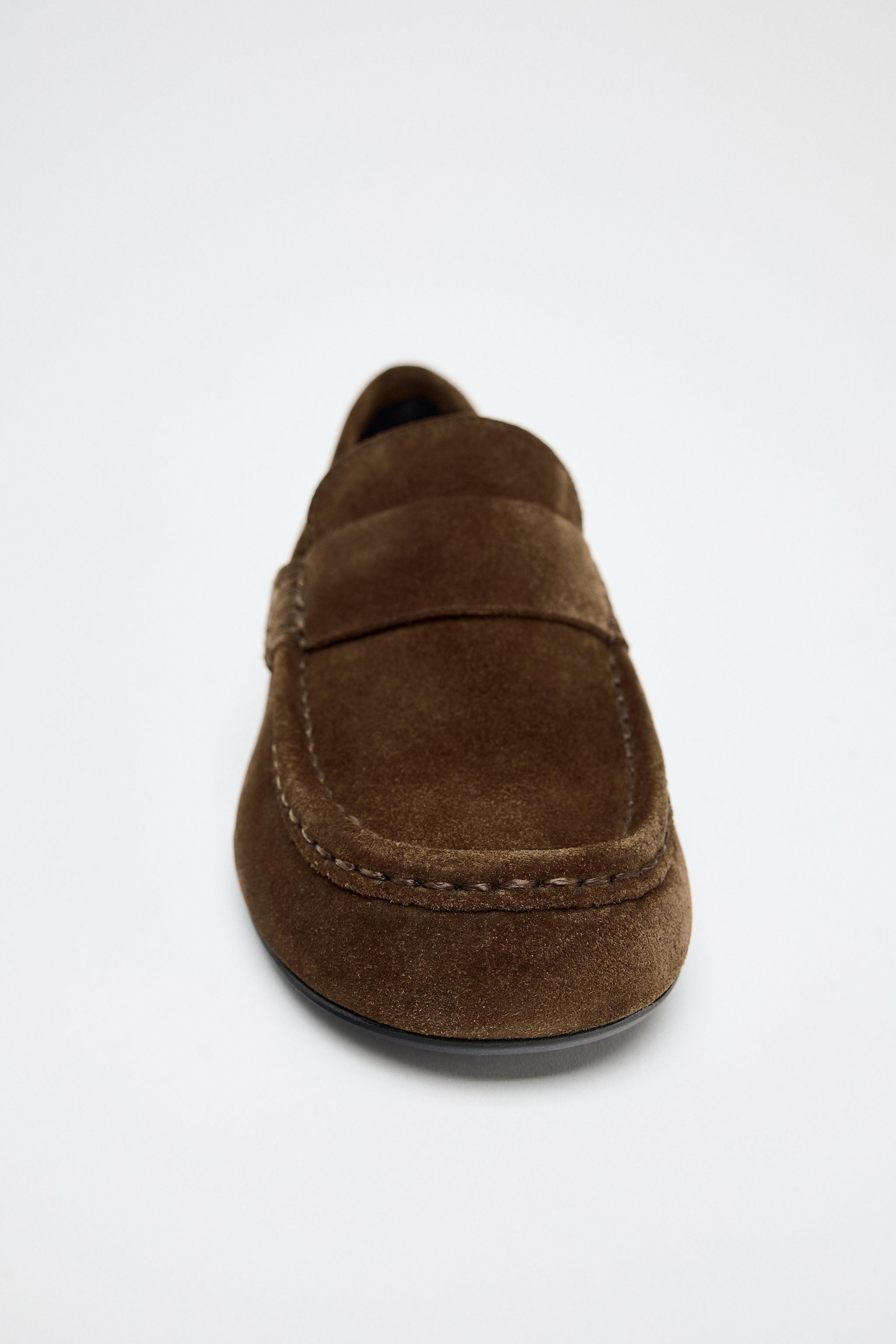 SUEDE PENNY LOAFERS | Zara Canada