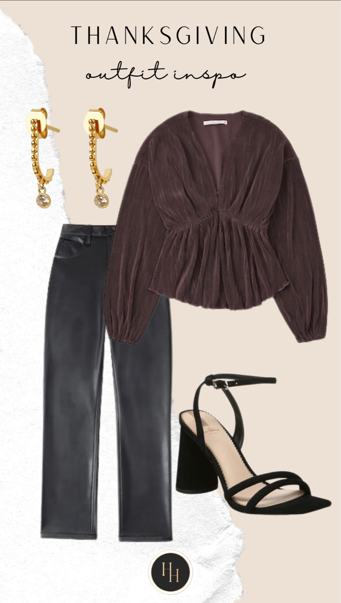 Thanksgiving OUTFIT INSPO

reposting to prepare for next week! 

Holiday style, style tip, fall style, ruched top, faux leather pants, heels, earrings 

#LTKHoliday #LTKSeasonal #LTKstyletip