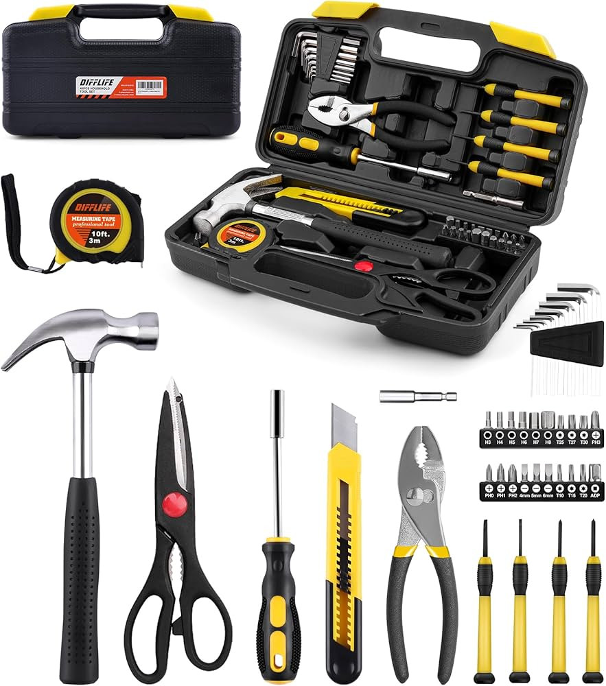 40-Piece Tool Set - General Household Hand Tool Kit with Plastic Toolbox Storage Case… | Amazon (US)