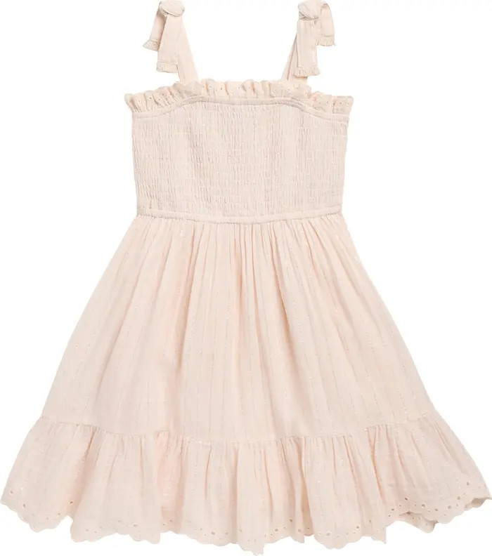 Reiss Kids' Agatha Metallic Smocked Sundress | Nordstromrack | Nordstrom Rack