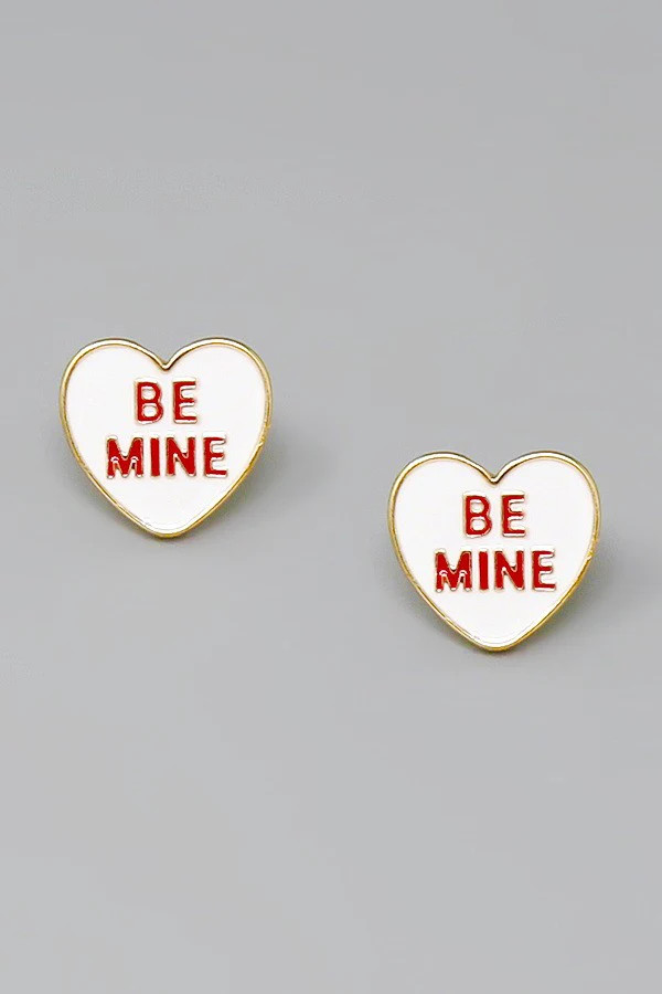 THE BE MINE HEART EARRINGS (2 COLORS) | Pink Desert