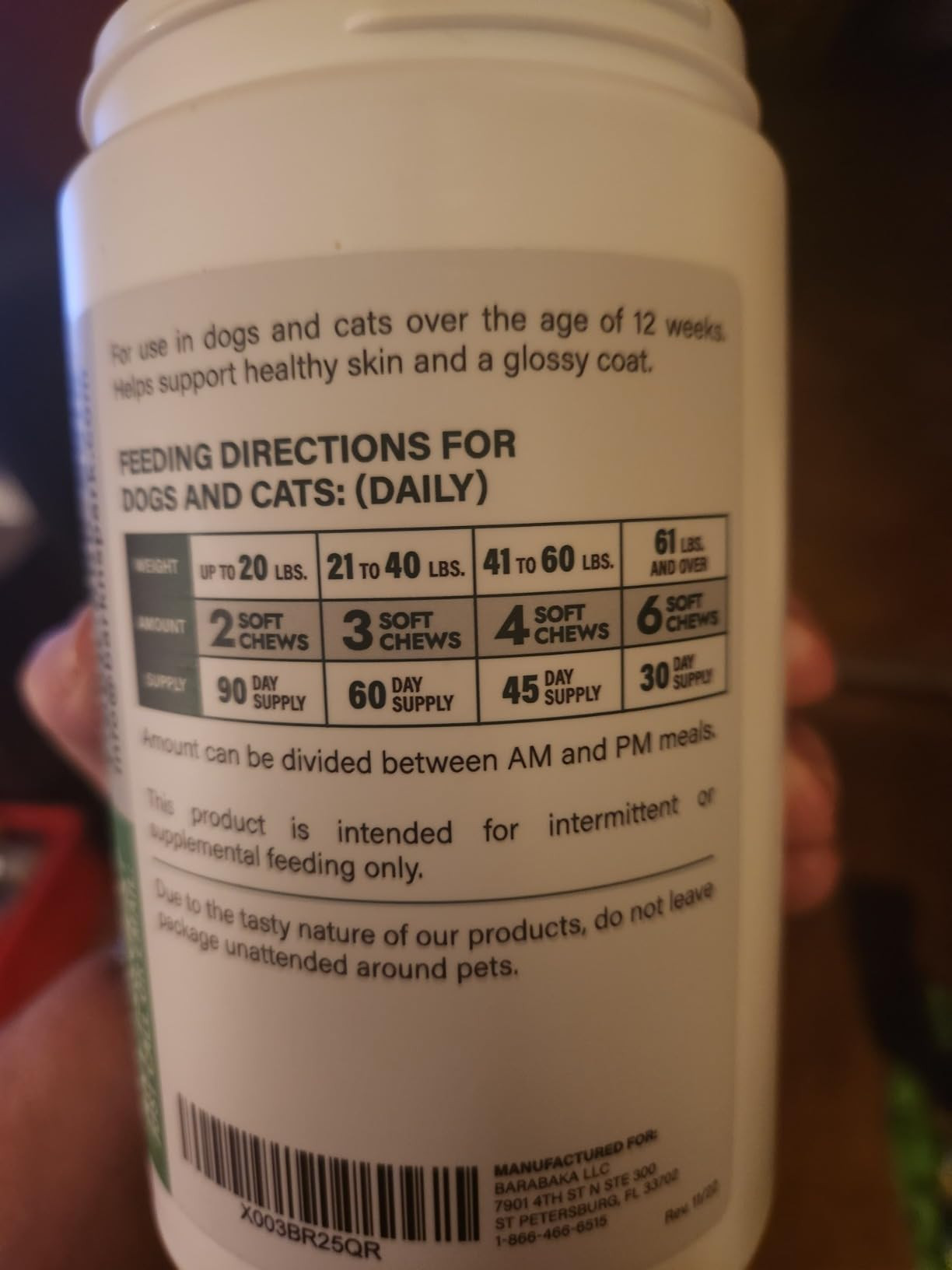 BARK&SPARK Omega 3 for Dogs - 180 Fish Oil Treats for Dog Shedding, Skin Allergy, Itch Relief, Ho... | Amazon (US)