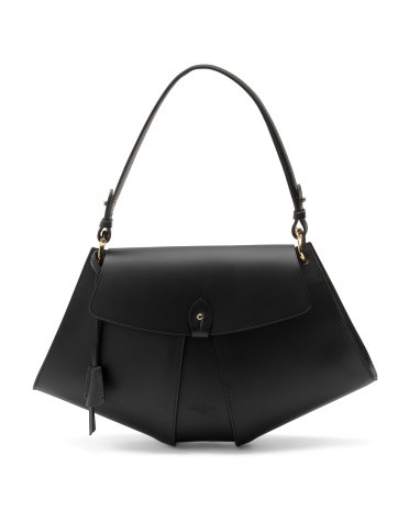 Made In Italy Leather Satchel Tulip Shape | TJ Maxx