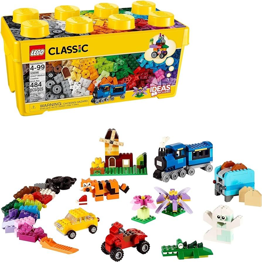 LEGO Classic Medium Creative Brick Box 10696 Building Toy Set - Featuring Storage, Includes Train... | Amazon (US)