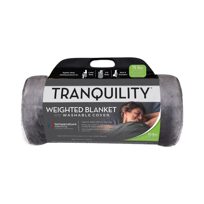 48"x72" Temperature Balancing Weighted Blanket Gray - Tranquility | Target