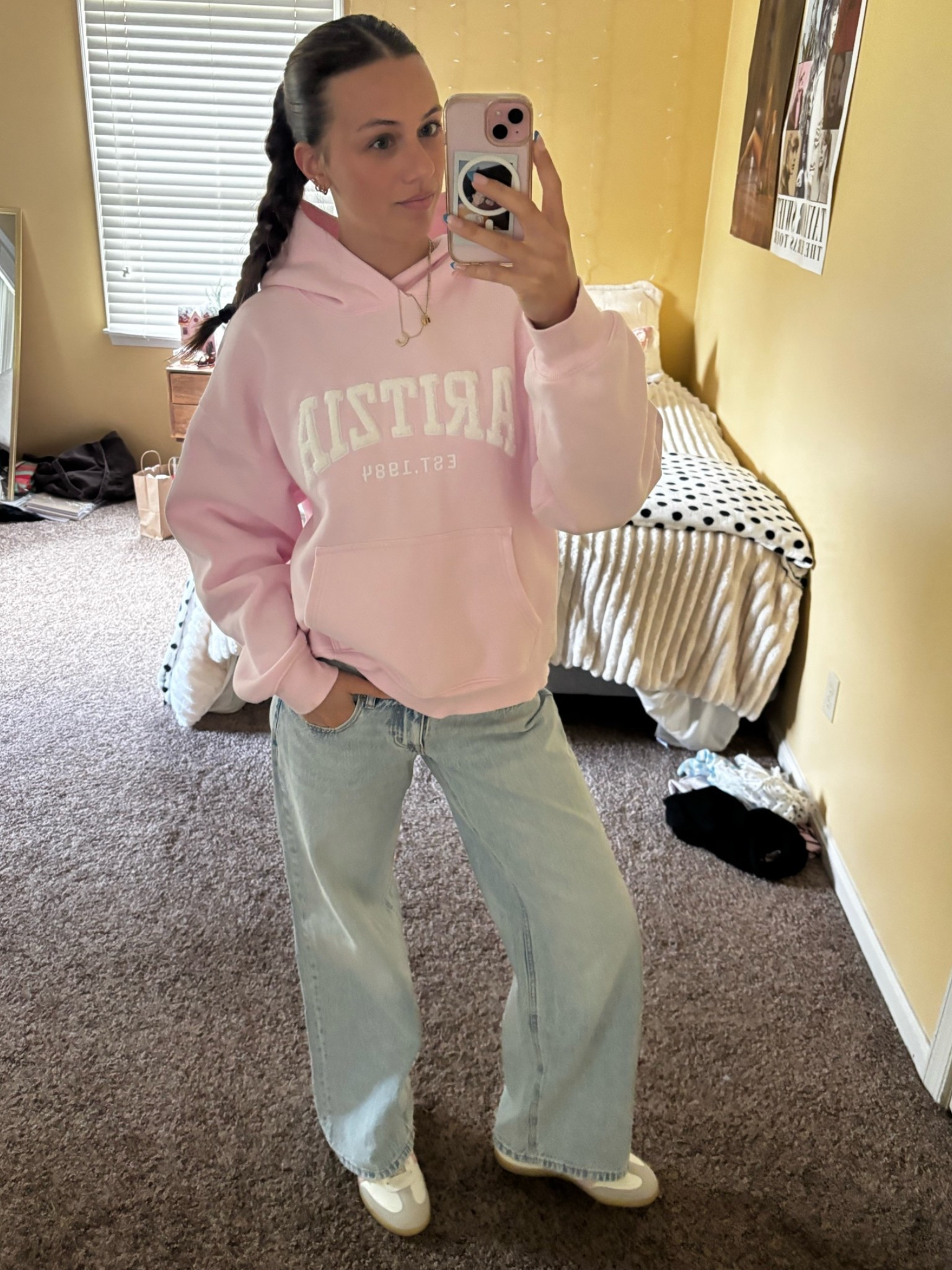 Pink spring outfit idea! Hoodie and jeans 🥰

#LTKootd #LTKSeasonal #LTKSaleAlert