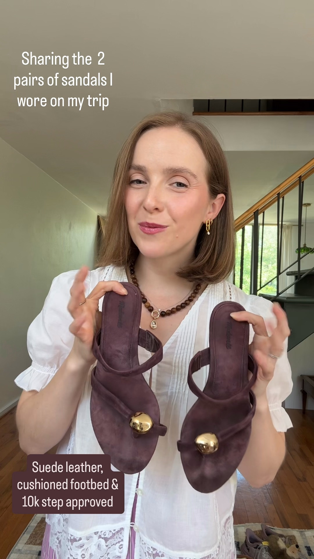 Madewell hardware sandals suede leather so comfy and 10k step approved size up 1/2 (wearing 7) 40% off

#LTKootd #LTKSaleAlert #LTKPetite