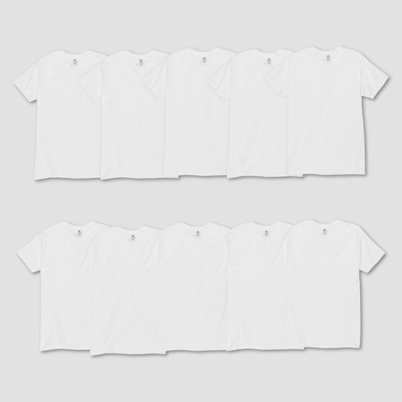 Hanes Men's Comfort Soft Super Value 10pk Crew Neck T-Shirt - White | Target