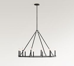 Remington Iron Round Chandelier (42"-60") | Pottery Barn (US)