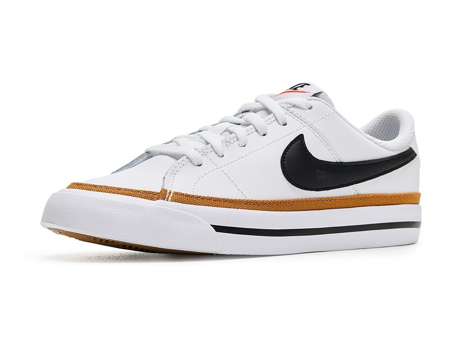 Nike Kids Court Legacy (Little Kid) Kid's Shoes White/Black/Desert Ochre/Gum Light Brown : 1 Little Kid M | Zappos