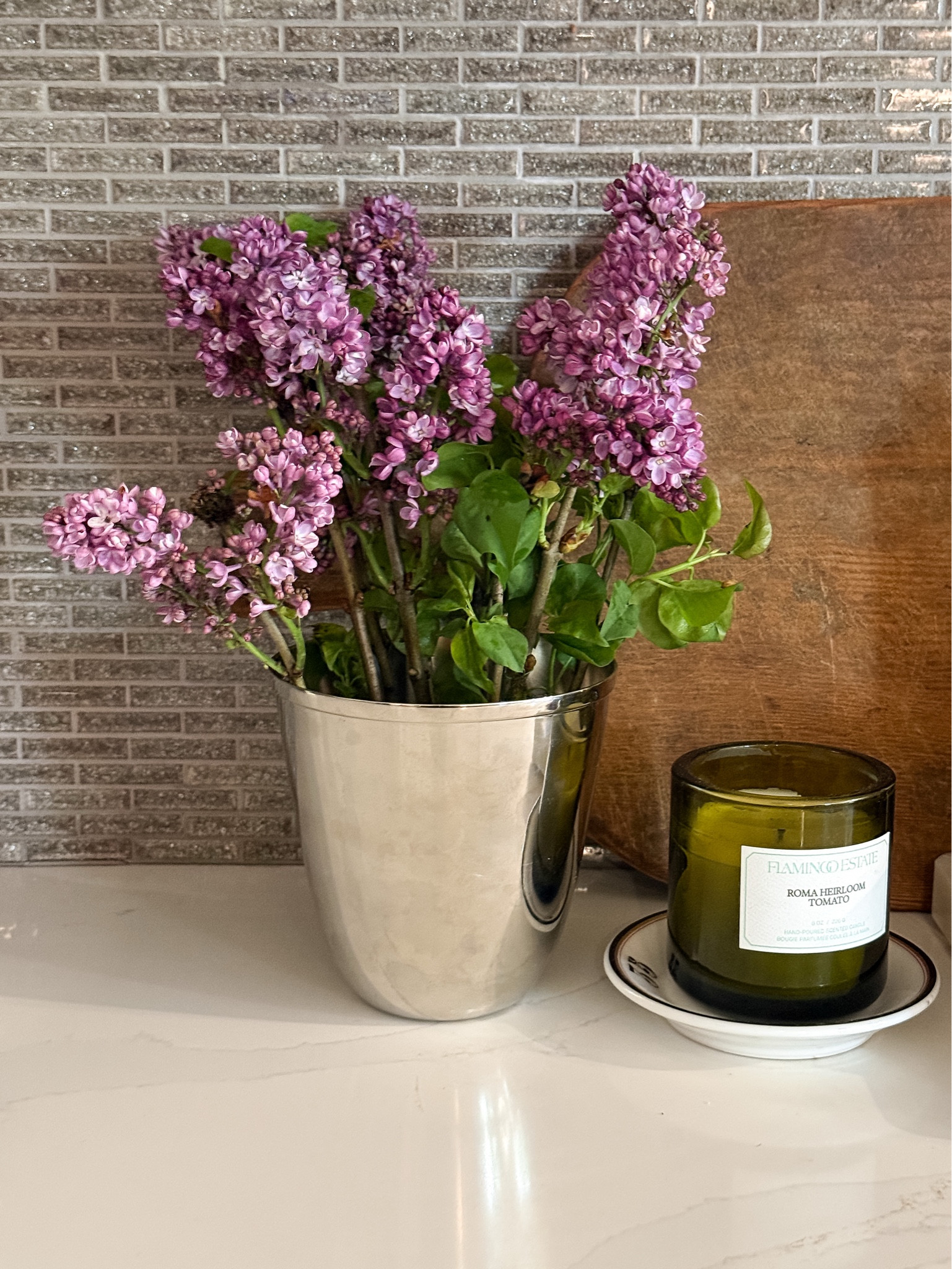 Lilacs in a silver vase for Easter 

#LTKSeasonal #LTKOver40 #LTKHome