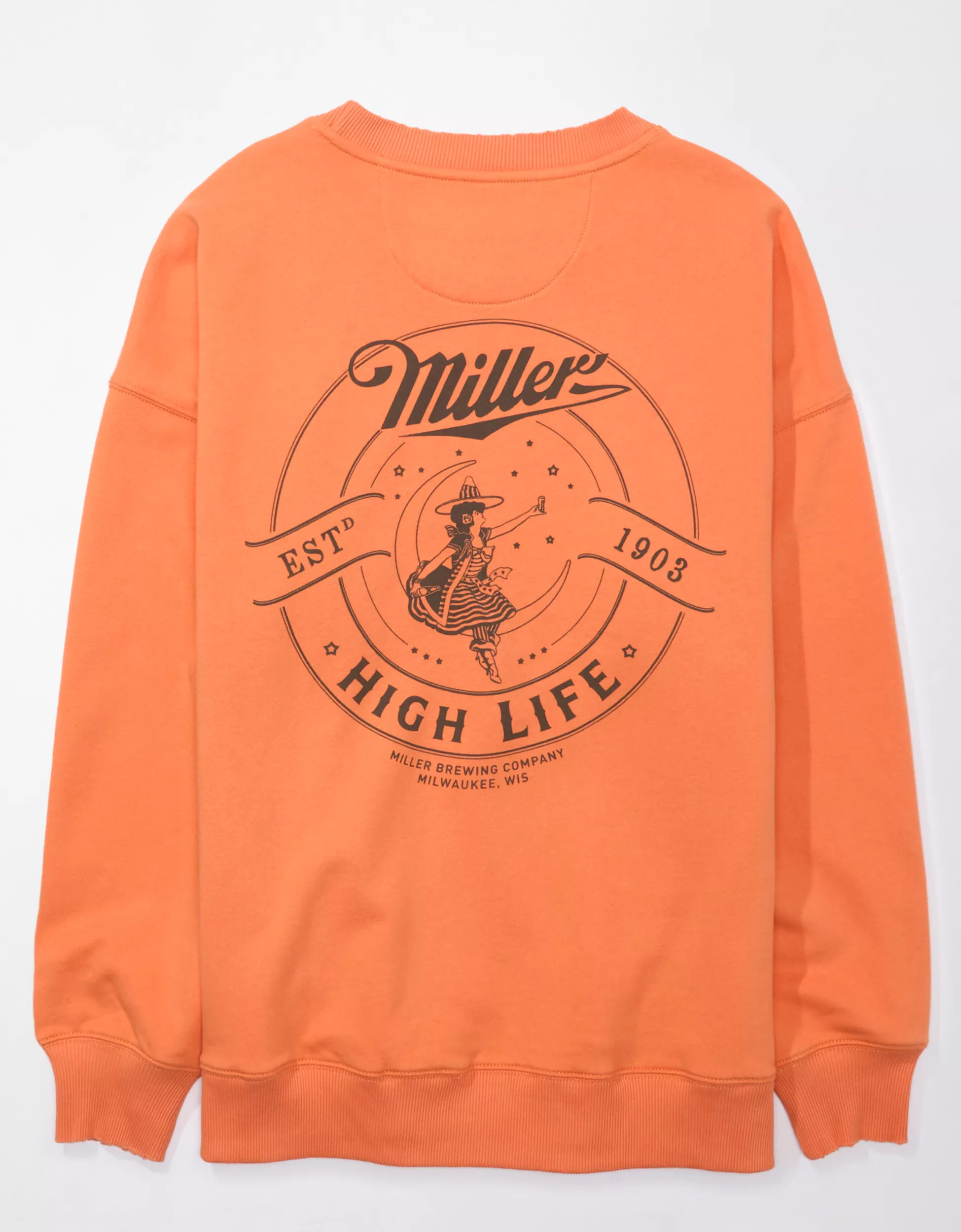 AE Oversized Halloween Miller Graphic Sweatshirt | American Eagle Outfitters (US & CA)