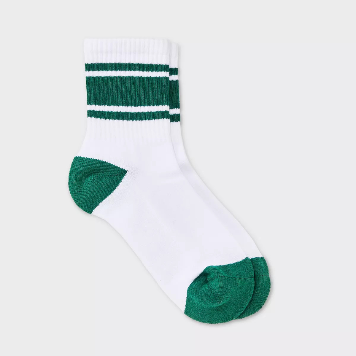 Women's Game Day Varsity Stripe Ribbed Cushioned Mid Crew Socks - Wild Fable™ | Target