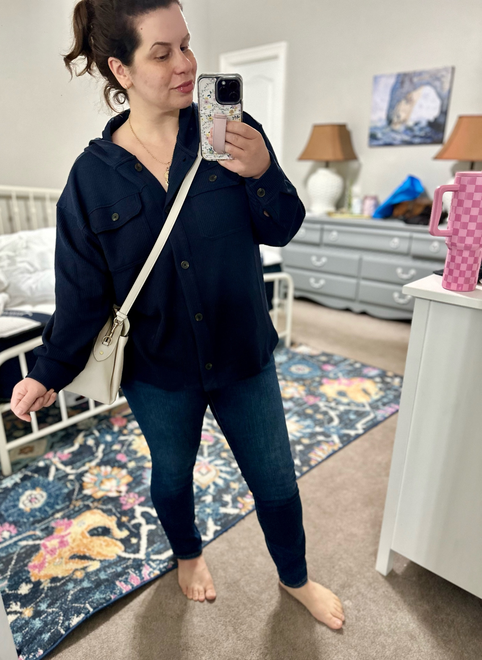 Wearing the size 6-12 jeans (like they can fit all of those sizes!!) which are perfect if you fluctuate in weight, are on a weight loss journey, etc. The shacket is a large- need a medium but it’s cute oversized. 


Jeans, Fall Outfit, Cardigan, Fall Fashion

#LTKFindsUnder50 #LTKStyleTip #LTKMidsize