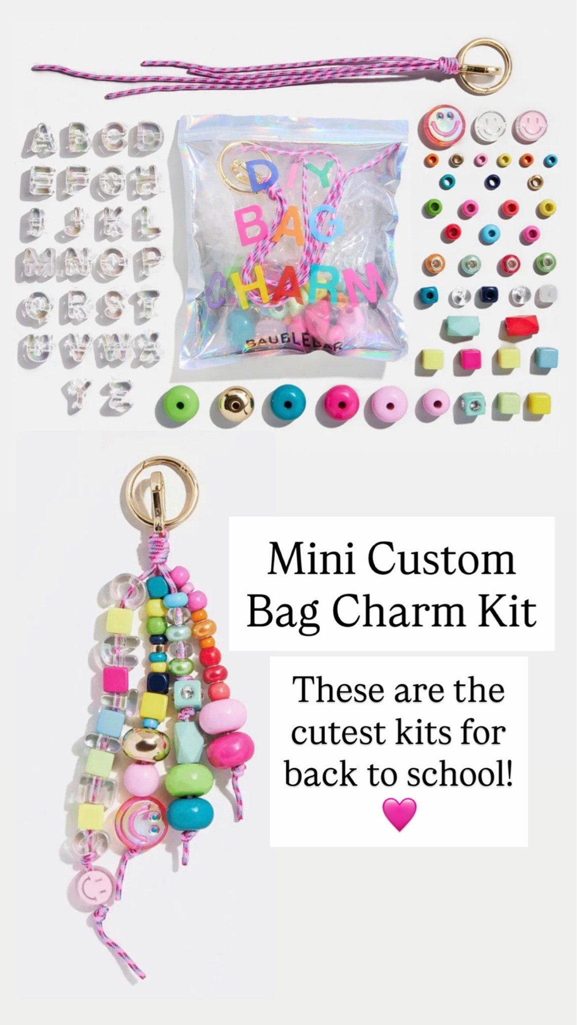 Bag charm kit for kids for back to school

#LTKKids