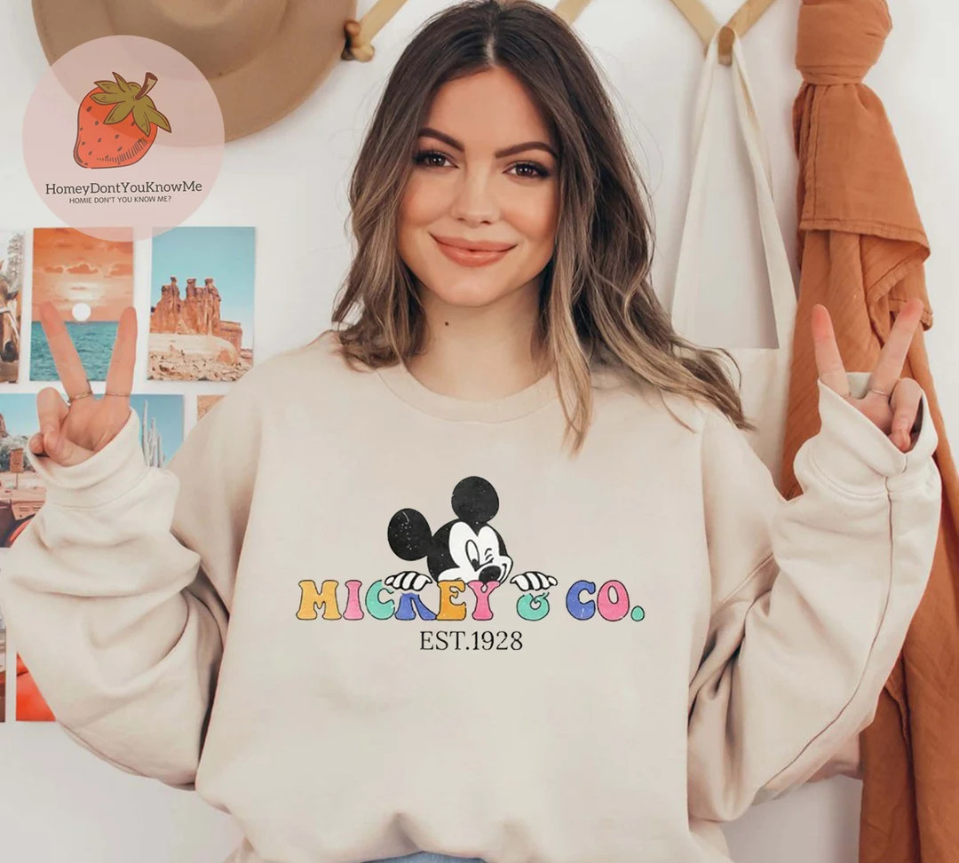 Mickey and co Est 1928 Shirt, Vintage Disneyland Shirt, Mickey And Friends Shirt, Disneyworld Shi... | Etsy (US)