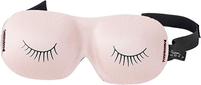 Bucky Ultralight Comfortable Contoured Travel and Sleep Eye Mask, Strawberry Eyelash, One Size | Amazon (US)