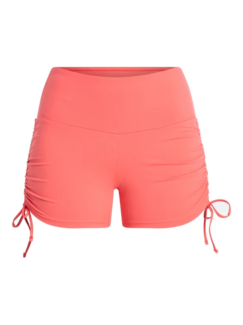 No Boundaries Ruched Side Bike Shorts, 4" Inseam, Women’s XXS-XXL | Walmart (US)