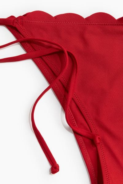 Tie tanga bikini bottoms - Regular waist - Red - Ladies | H&M GB | H&M (UK, MY, IN, SG, PH, TW, HK)