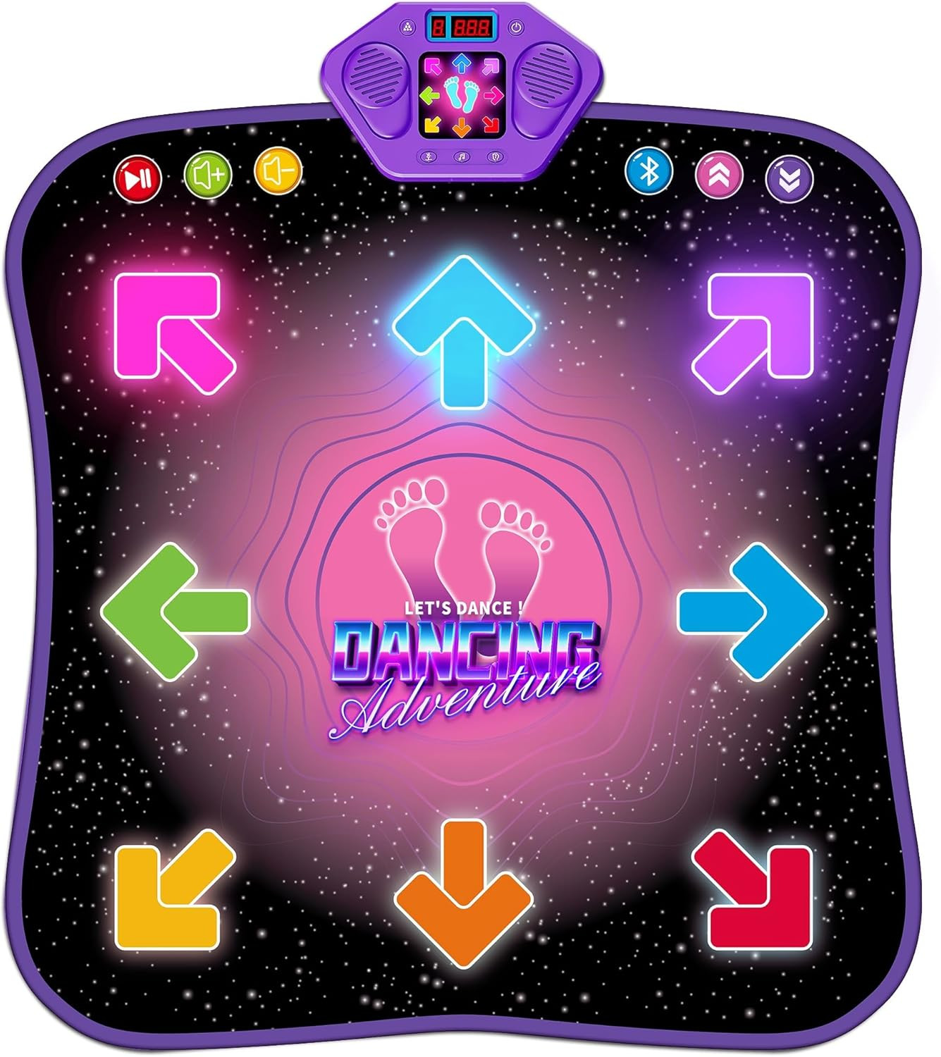 Flooyes Dance Mat Toys for 3-12 Year Old Kids, Electronic Dance Pad with Light-up 8-Button Wirele... | Amazon (US)