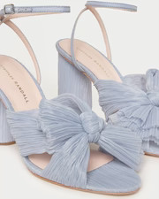 Camellia Blue Pleated Bow Heel | Loeffler Randall