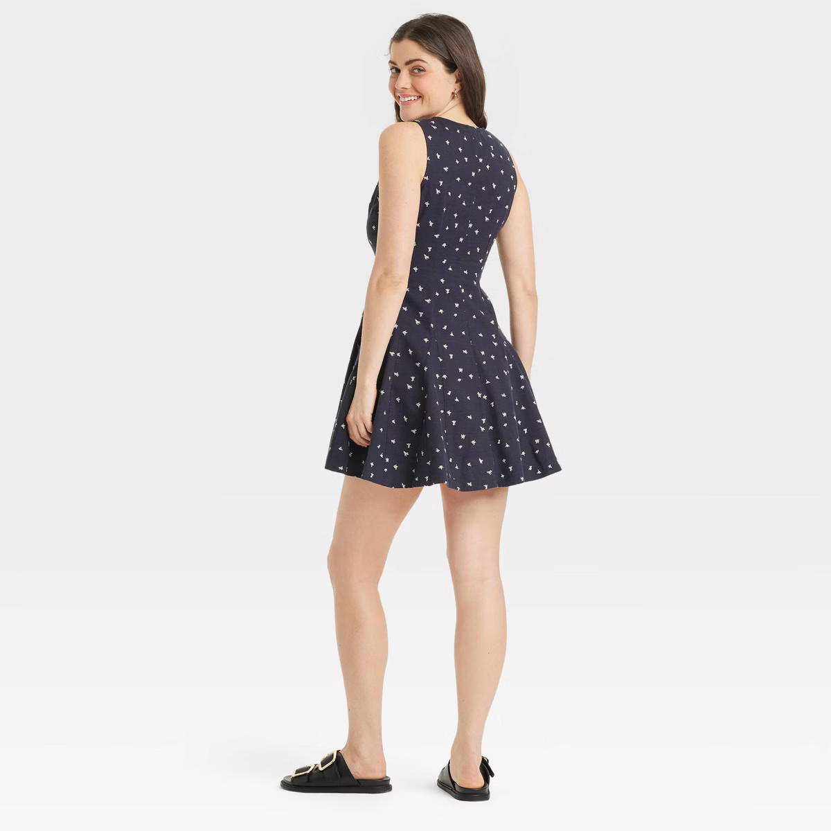 Women's Button-Front Godet Mini A-Line Dress - Universal Thread™ | Target