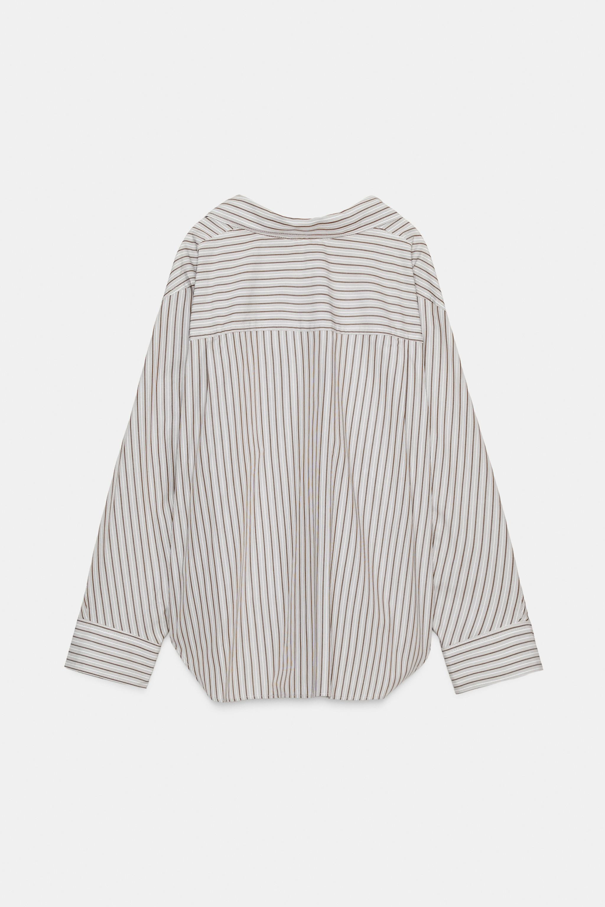 OVERSIZED STRIPED BATWING SHIRT | Zara US