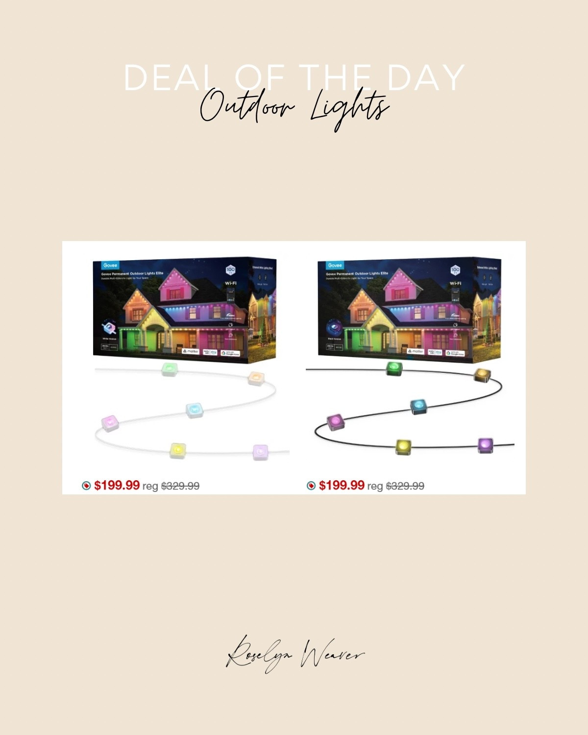 DEAL OF THE DAY! 
Permanent outdoor lights 

#LTKHome #LTKSaleAlert #LTKHoliday
