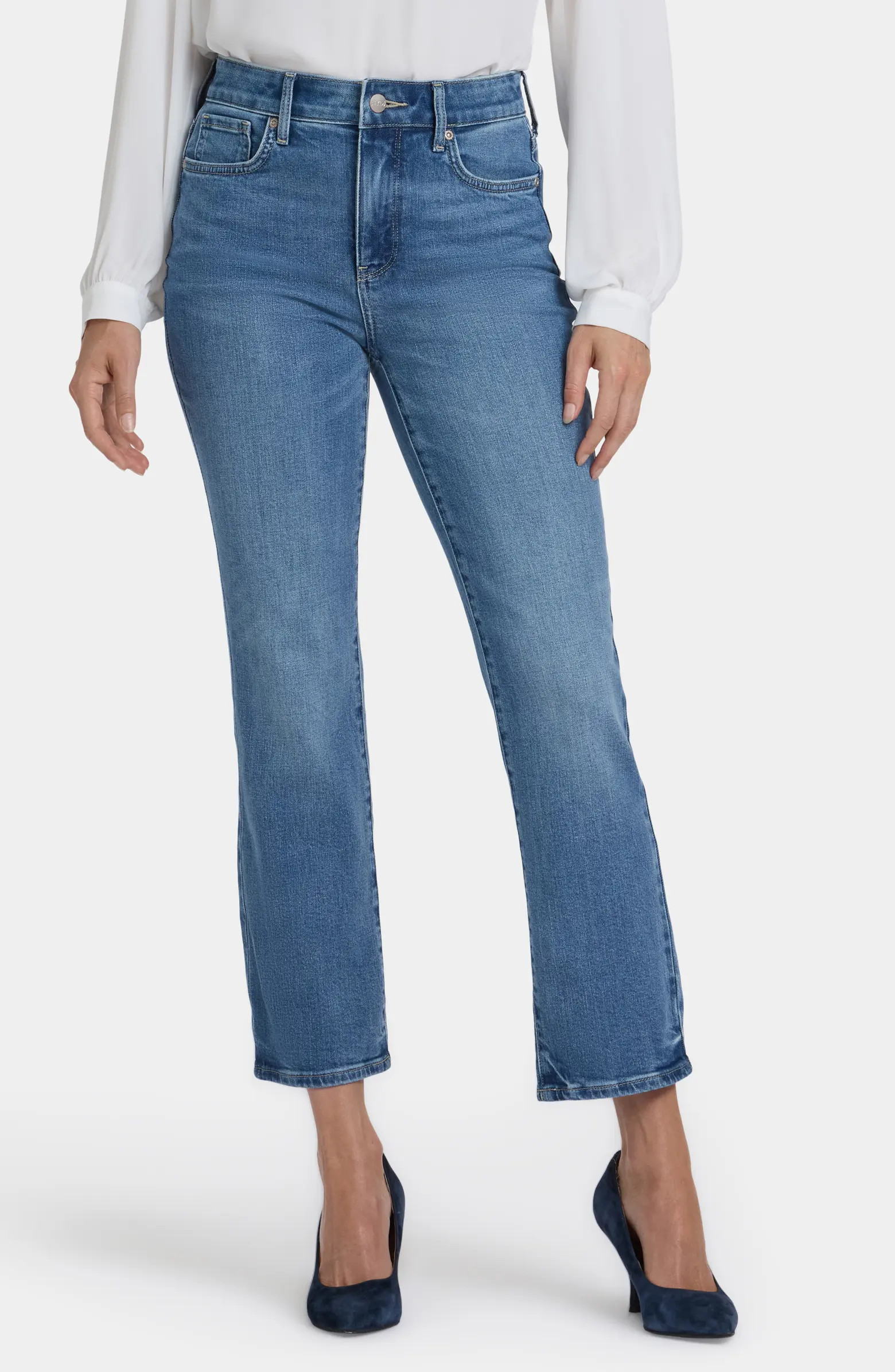 NYDJ Marilyn High Waist Ankle Straight Leg Jeans | Nordstrom | Nordstrom