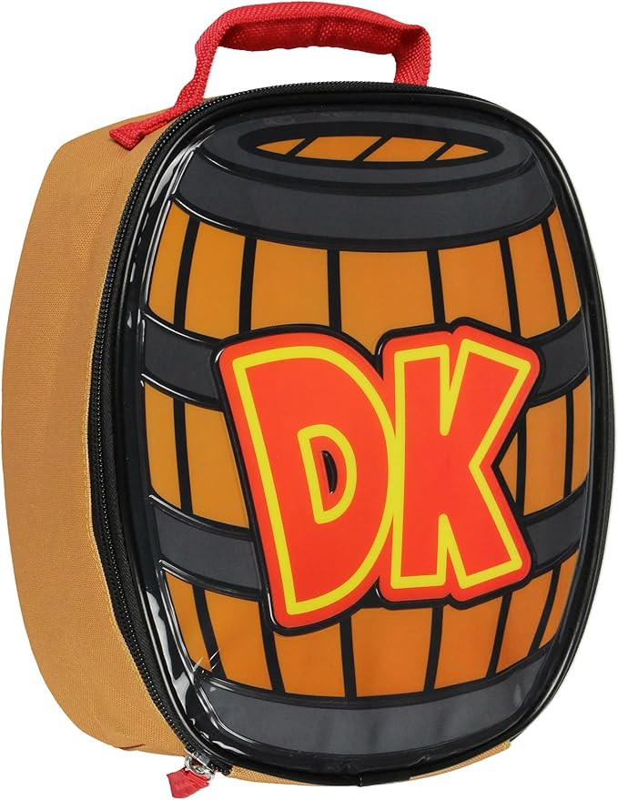 Nintendo Donkey Kong DK Barrel Shaped Insulated Lunch Bag Tote For Hot And Cold Food, Drinks, And... | Amazon (US)