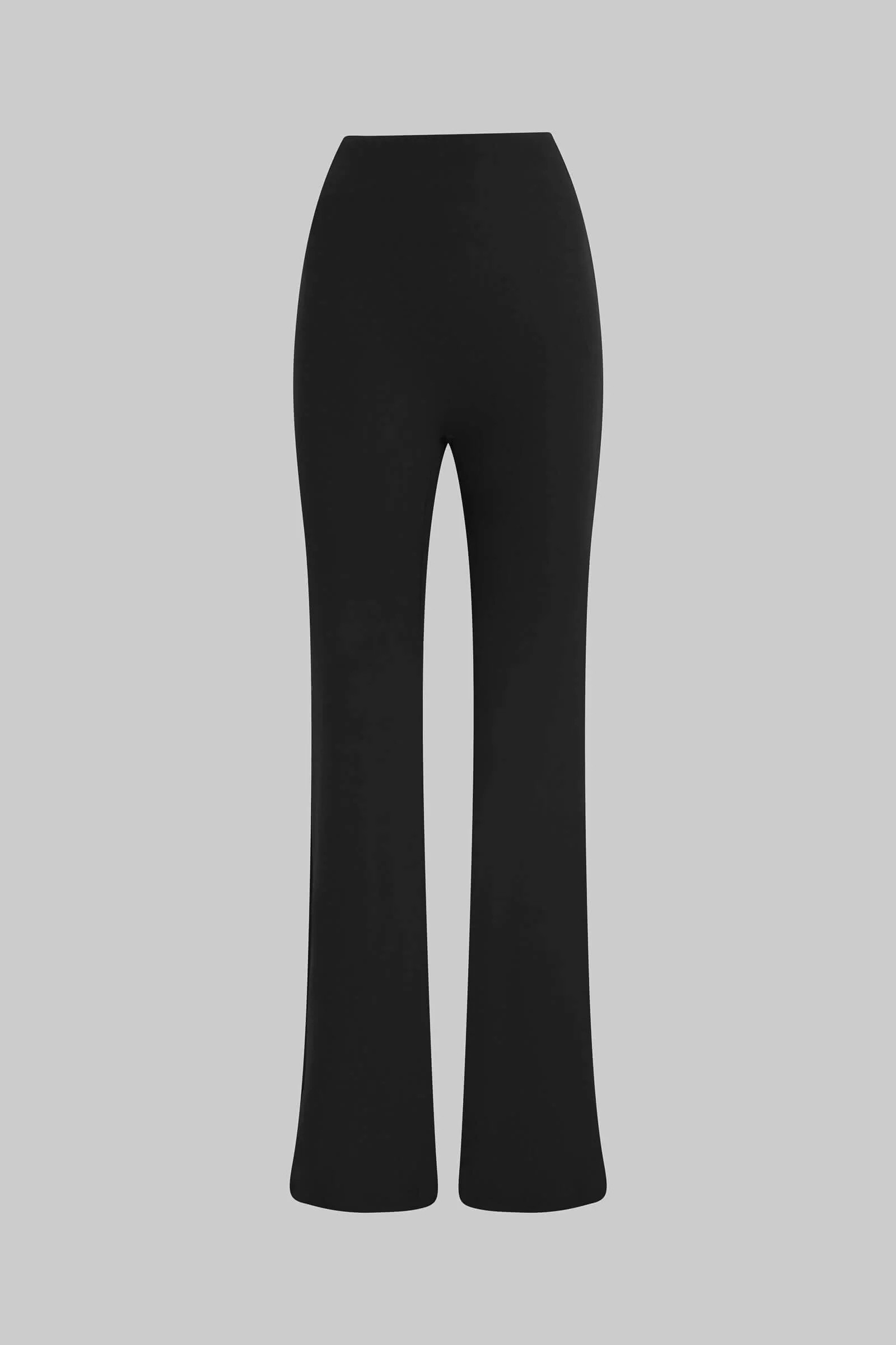 LESET Lauren Straight Leg Pant in Black in Jersey | LESET