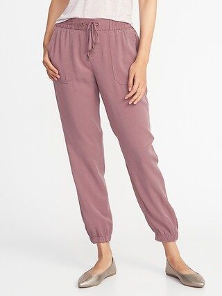 Mid-Rise Soft Twill Utility Joggers for Women | Old Navy US