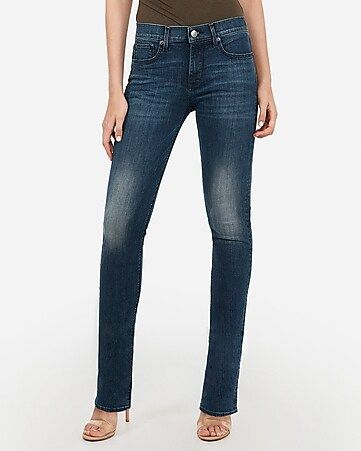 high waisted denim perfect faded dark wash skinny jeans | Express