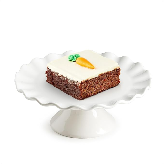 Small Cake Stand for Cupcakes, Donuts, 8 Inch Porcelain Cake Stand for Dessert Table, Vintage Cup... | Amazon (US)