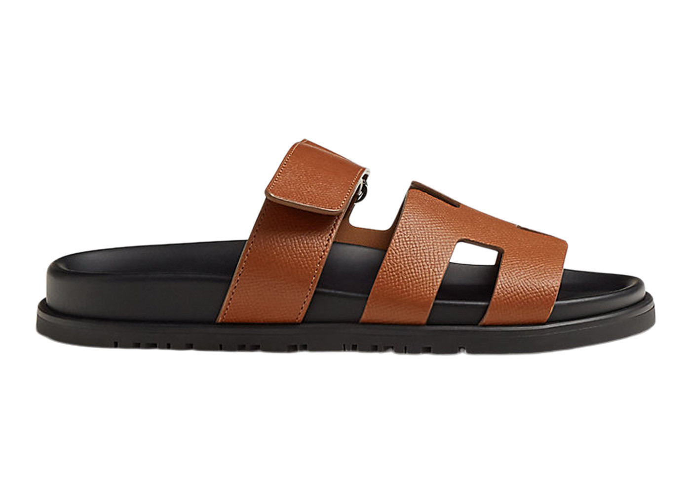 Hermes Chypre Sandal Natural Epsom Leather (Women's) Sneakers in Brown/Black | StockX
