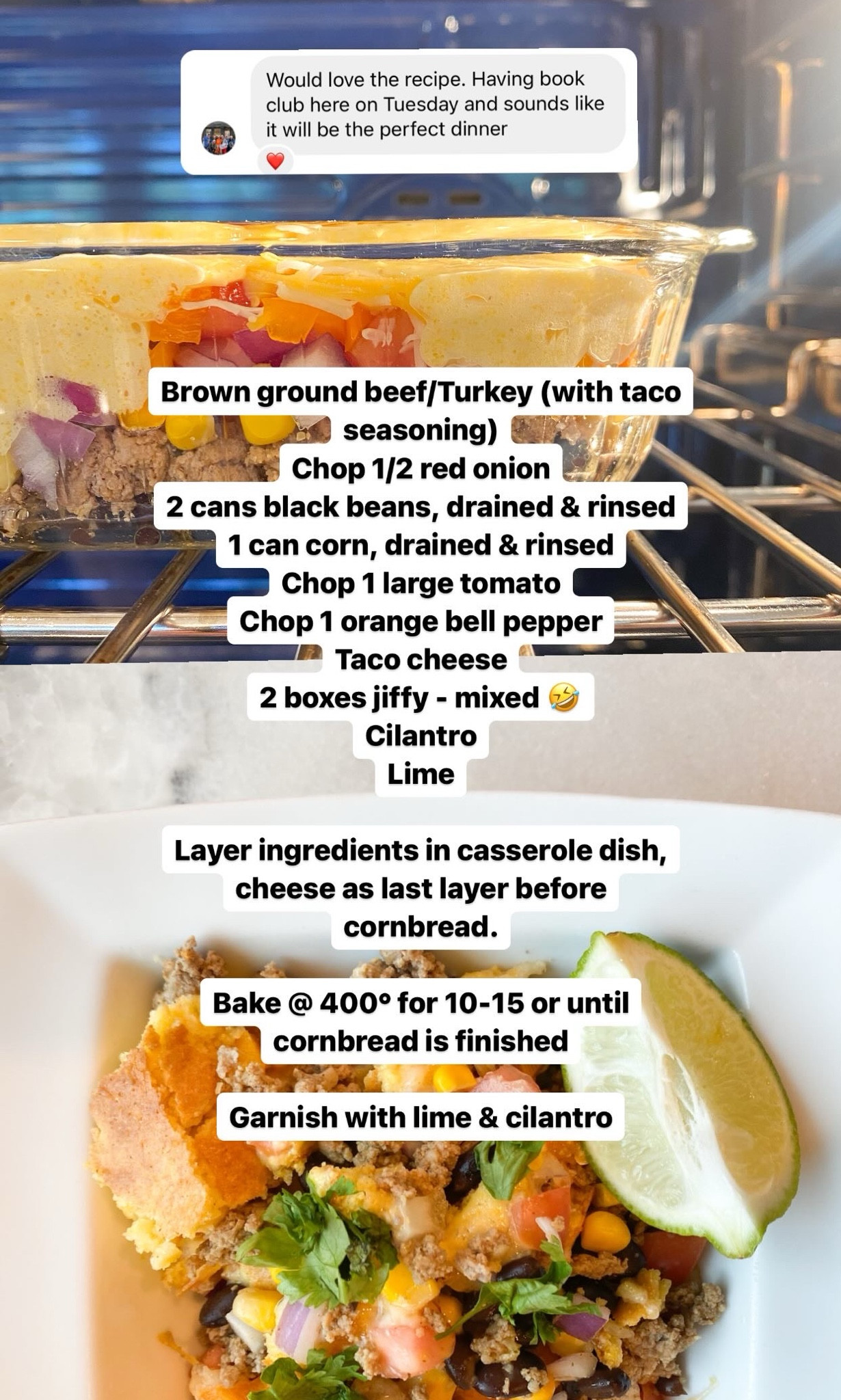 Taco casserole recipe & baking dish 😋

#LTKfamily #LTKparties #LTKhome