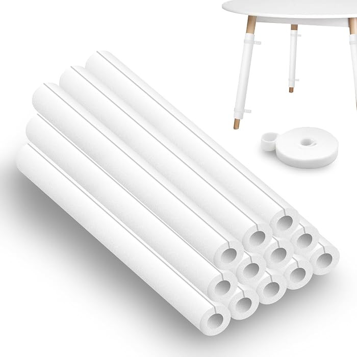 12 PCS Clamp Foam Tubes 16.9 x 1.7 Inch OD 1 Inch ID Foam Noodles Pipe with Hoop and Loop for Edg... | Amazon (US)