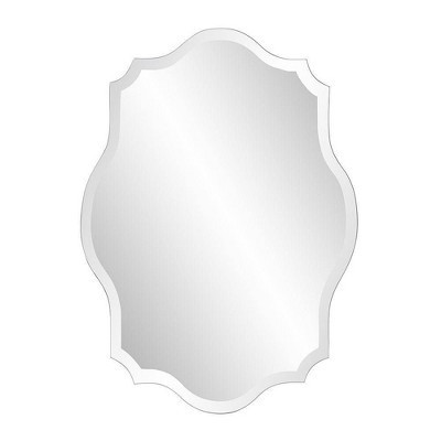 24" x 32" Scalloped Frameless Decorative Wall Mirror Clear - Howard Elliott: Beveled Glass, Wall Mount | Target