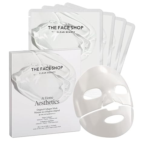 THE FACE SHOP Original Vegan Collagen Face Mask, Korean Glass Skin Essential, Peptide Hydrogel Ma... | Amazon (US)