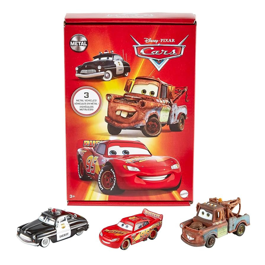 Mattel Disney and Pixar Cars Toys, Radiator Springs 3-Pack of Die-cast Toy Cars & Trucks with Lig... | Amazon (US)