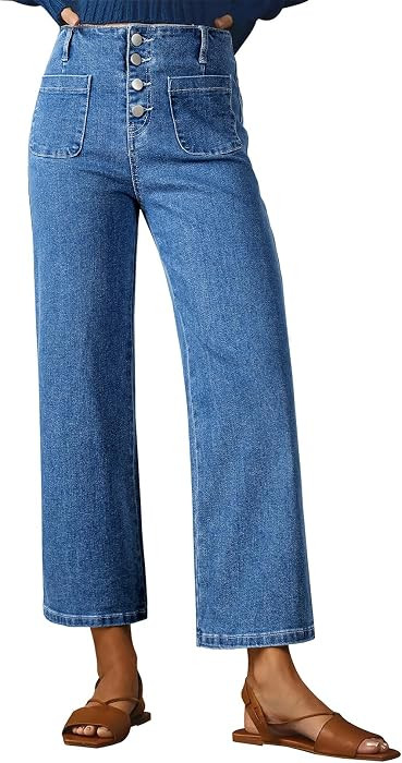 Sidefeel Women's Wide Leg Jeans High Waisted Jeans, | Amazon (US)