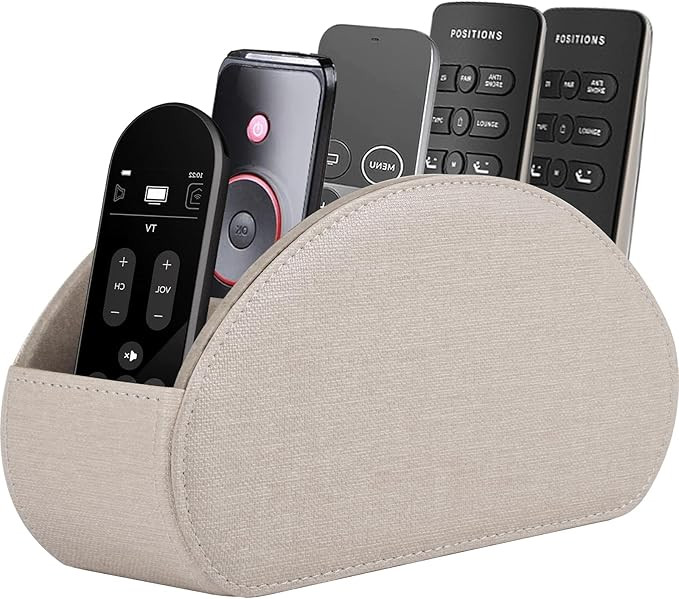 Remote Control Holder,TV Remote Caddy/Box with 5 Compartments,Bedside Table Organizer for Control... | Amazon (US)