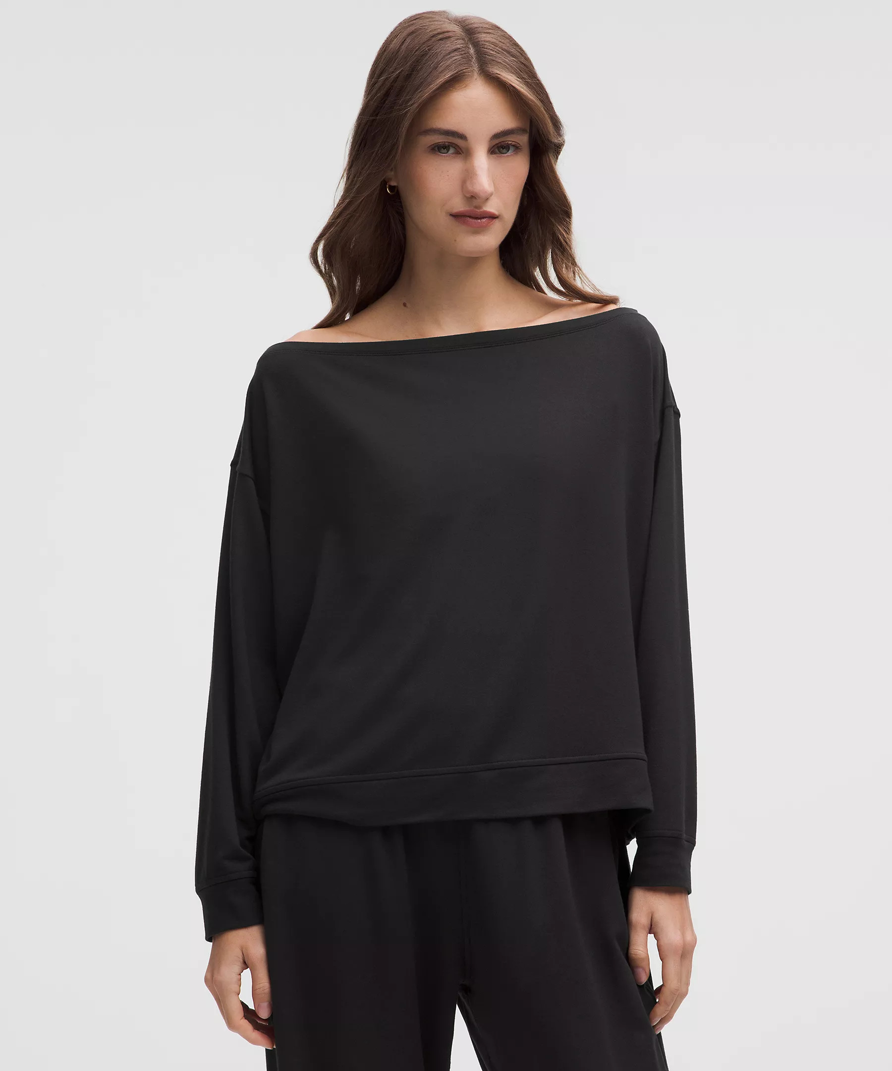 BeCalm Oversized Boatneck Long-Sleeve Shirt | Lululemon (US)