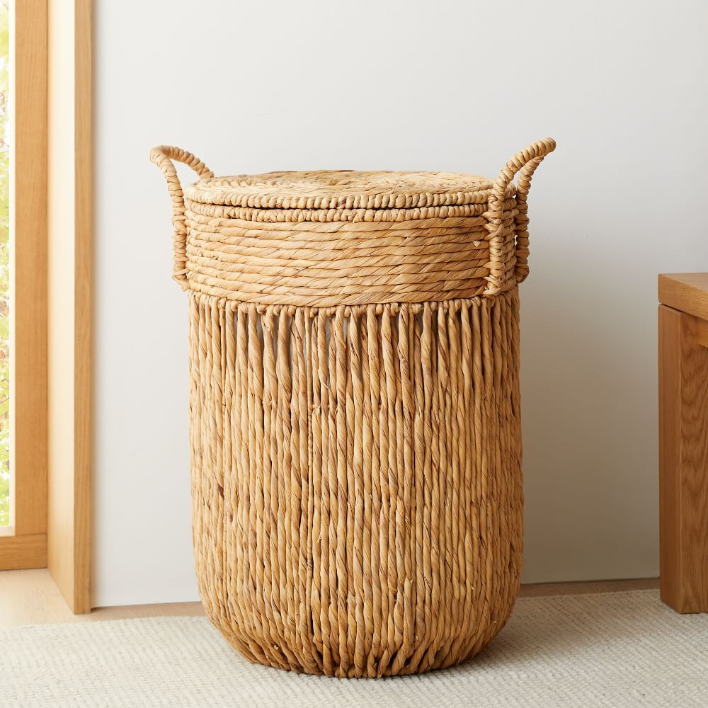 Vertical Lines Woven Seagrass Baskets | West Elm (US)