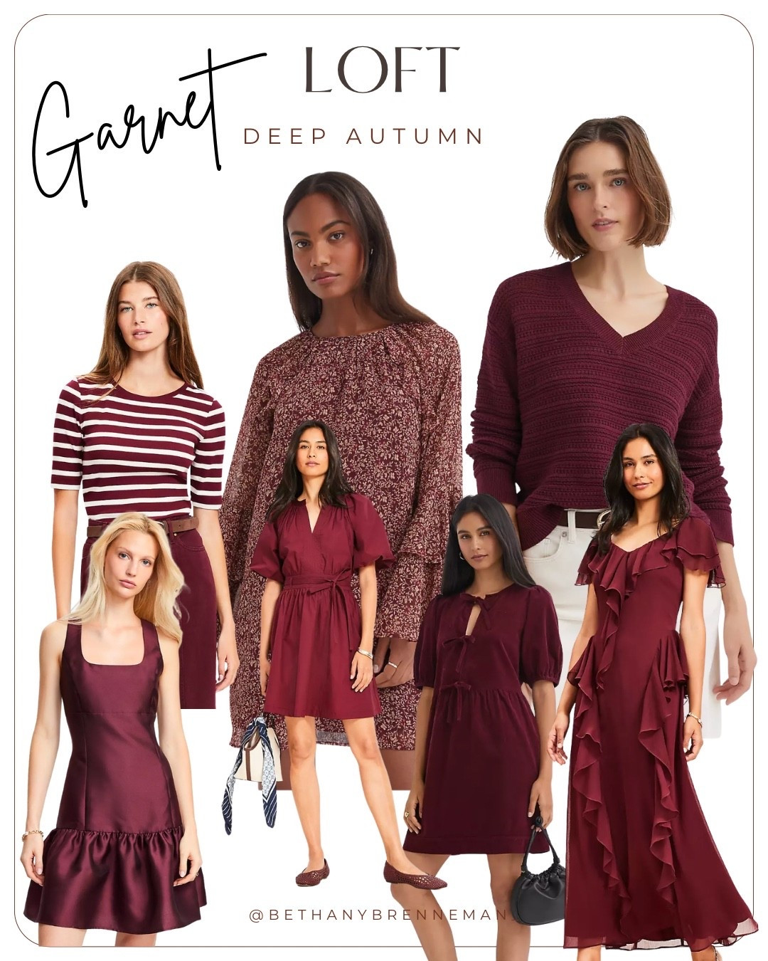 Deep red called Garnet from Loft for Autumns! 

#LTKFindsUnder100 #LTKStyleTip #LTKSeasonal