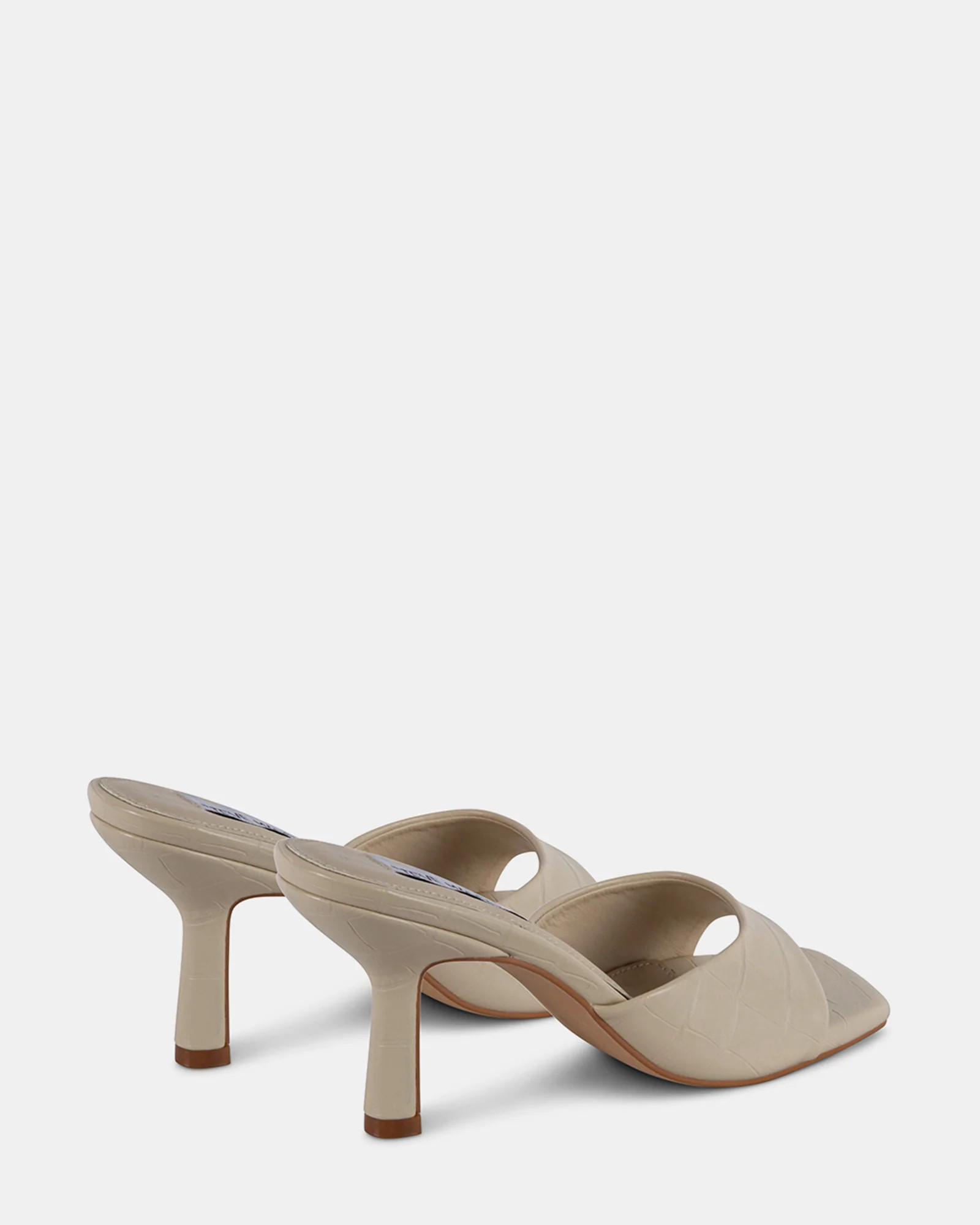 DANNA Natural Exotic Slip-On Mules | Women's Designer Heels | Steve Madden (Canada)