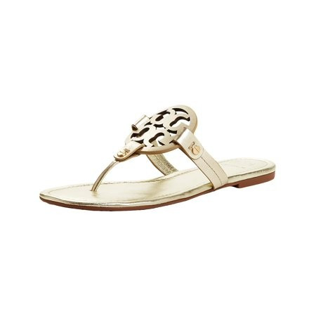 Tory Burch Women s Miller Metallic Veg Leather Spark Gold Sandal - 8.5M | Walmart (US)